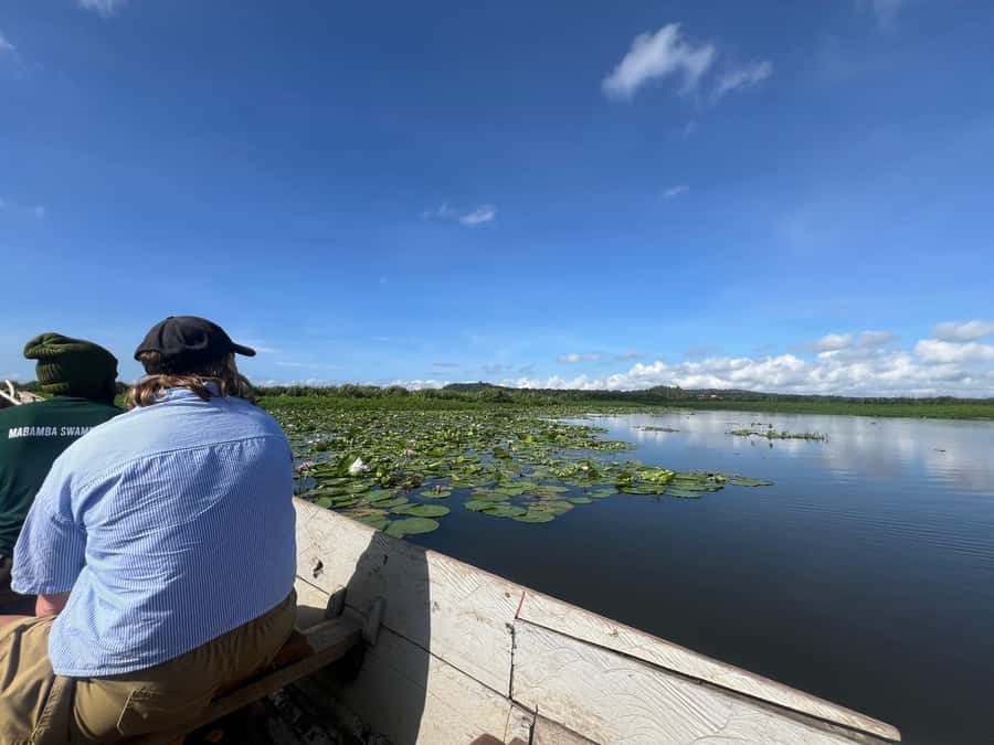 1-Day Mabamba Shoebill Birding Tour in Lake Victoria Entebbe - Changing to a canoe at Mabamba Swamp