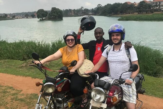 Kampala boda boda tours [motorbike tours]. - African Village craft market finishes the route