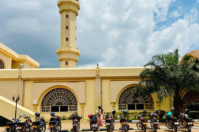 Safe Motorbike Tour in Kampala (Boda Boda Tour) - Climbing for Kampala views at Gaddafi National Mosque